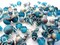Aqua Glass Bead Dangles, 20 pieces, Mixed Turquoise AB Matte Charms for Bracelets, Adorabilities